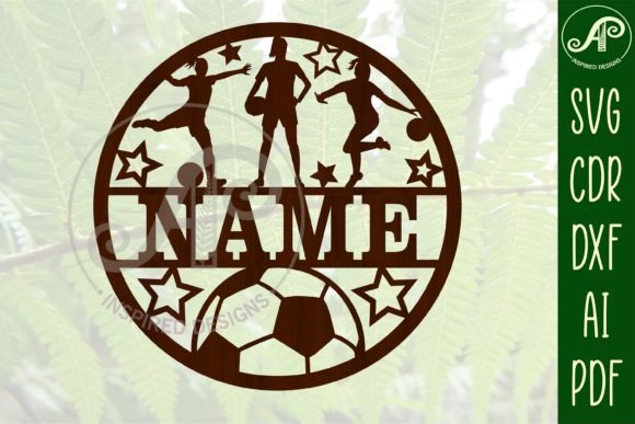 Download Female Soccer /Football Name Sign SVG - Sign Collection