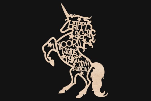 Download Happy As a Unicorn Svg Laser Cut Sign - Sign Collection