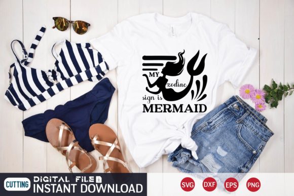 Download My Zodiac Sign is Mermaid Svg - Sign Collection