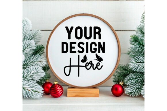 Download Christmas Round Sign Ornament Mockup 22 - Sign Collection