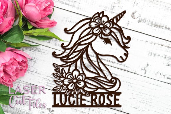 Download Unicorn Name Sign Svg LASER Cut - Sign Collection