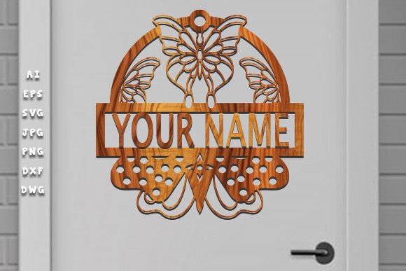 Download Butterfly Name Sign Svg Laser Cut - Sign Collection