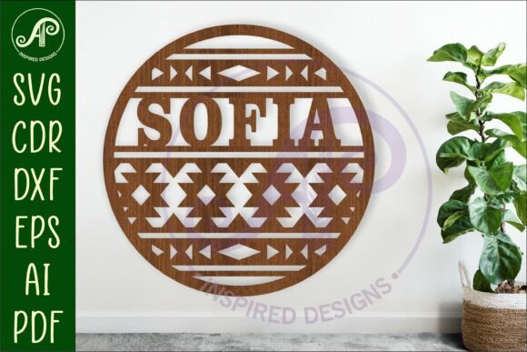 Download Aztec Themed Name Wall Art Sign - Sign Collection