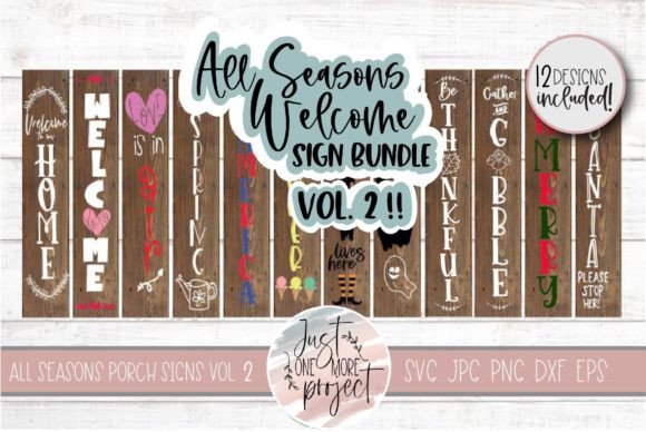 Download All Seasons Welcome Sign Bundle SVG, Volume 2 - Sign Collection