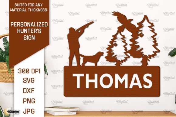 Download Personalized Hunter Sign Laser Cut - Sign Collection