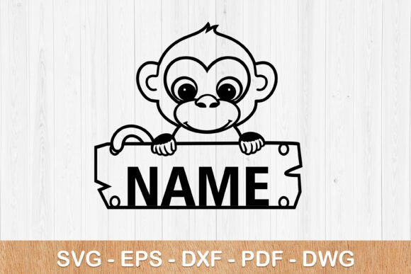 Download Personalized Monkey Name Sign - Sign Collection