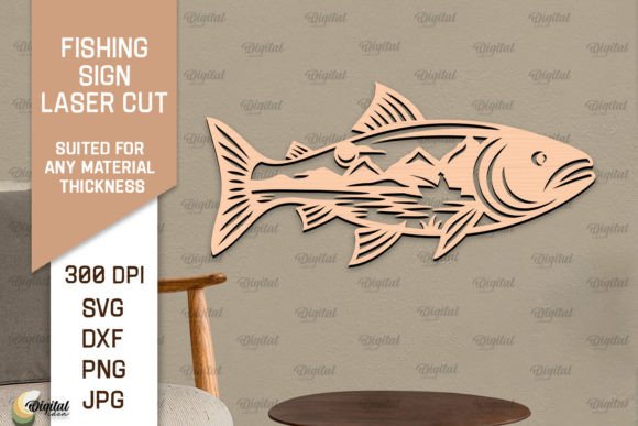 Download Fishing Sign LaserCut. Fishing Decor SVG - Sign Collection