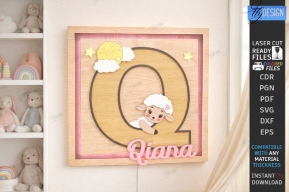 Download Nursery Name Sign Alphabet Laser Cut SVG - Sign Collection