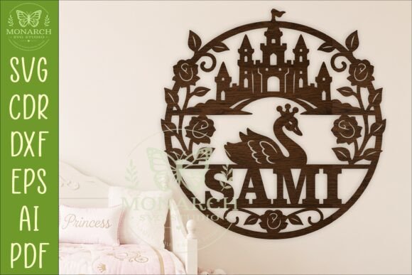 Download Swan Princess Name Sign SVG, Fairytale - Sign Collection