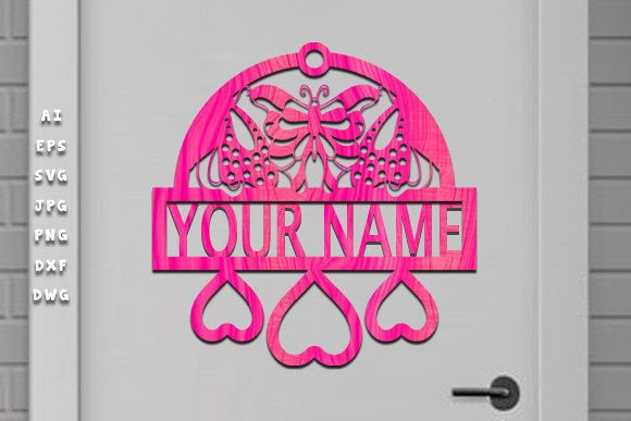 Download Butterfly Name Sign Svg Laser Cut - Sign Collection