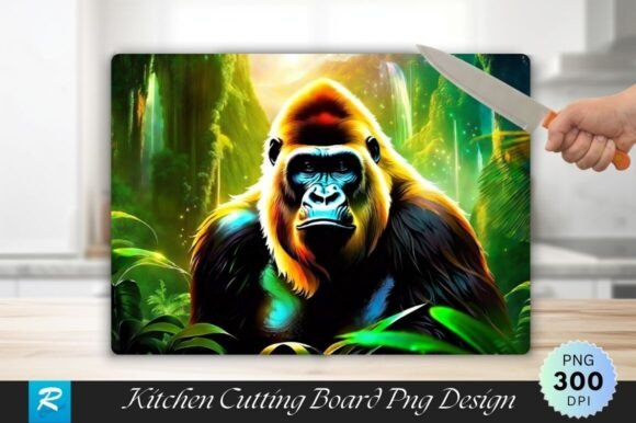 Download Gorilla Background Cutting Board Design - Sign Collection