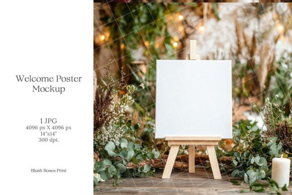 Download Modern Boho Welcome Poster Sign Mockup - Sign Collection
