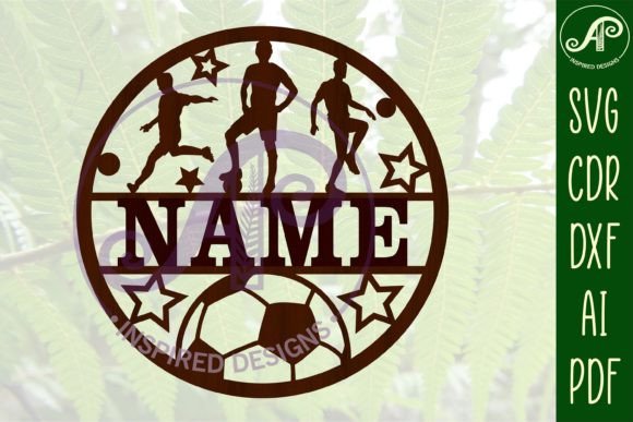 Download Male Soccer /Football Name Sign SVG - Sign Collection