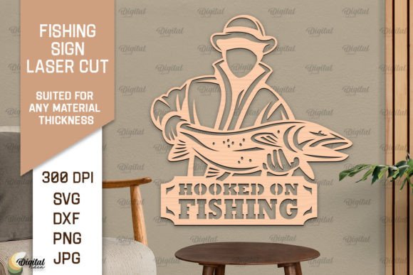 Download Fishing Sign LaserCut. Fishing Decor SVG - Sign Collection