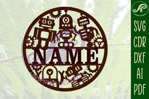 Download Robot Name Sign SVG Cut File - Sign Collection