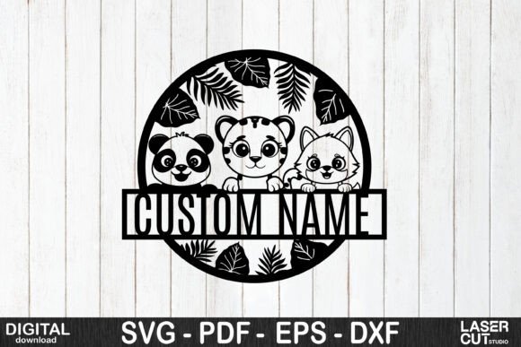 Download Custom Jungle Animal Name Sign - Sign Collection