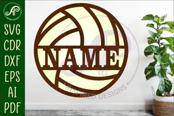 Download Volleyball Name Wall Art Sign, SVG - Sign Collection