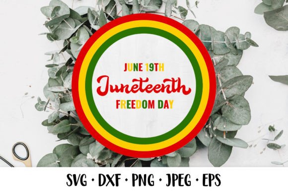 Download Juneteenth Round Sign SVG. Afro American - Sign Collection
