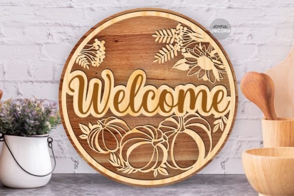 Download Fall Welcome Sign SVG Laser Cut File - Sign Collection