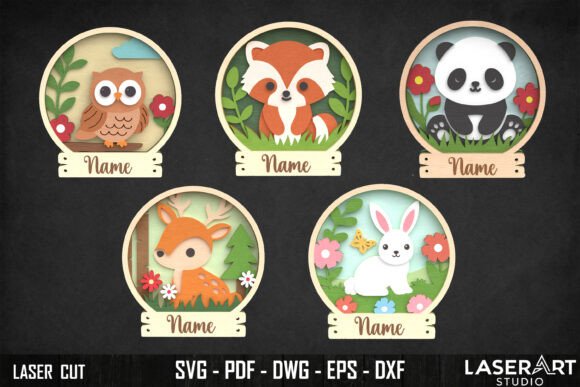 Download Forest Animal Name Sign SVG Bundle - Sign Collection