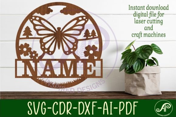 Download Butterfly Name Sign Svg Laser Cut - Sign Collection