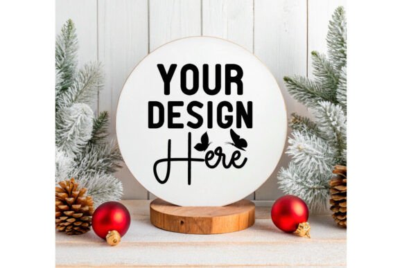 Download Christmas Round Sign Ornament Mockup 24 - Sign Collection