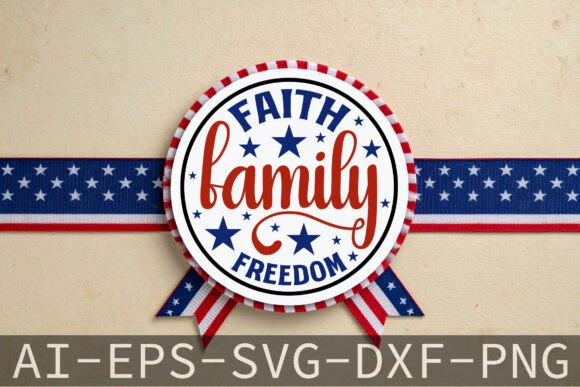 Download Faith Family Freedom USA Round Door Sign - Sign Collection