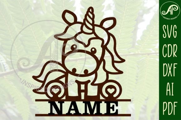 Download Unicorn Name Sign SVG Cute Cartoon SVG - Sign Collection