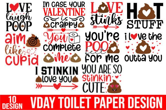 Download Valentine Toilet Paper Design Svg Bundle - Sign Collection