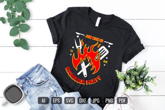 Download Barbeque Party Typography T-Shirt Design - Sign Collection