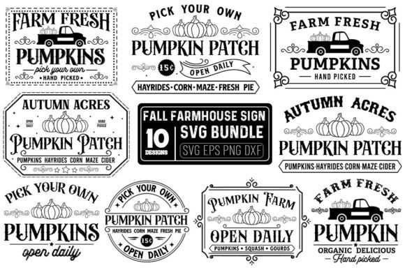 Download Vintage Fall Sign SVG Cut File Bundle - Fall sign Collection