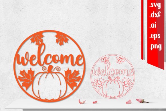 Download Welcome Fall Rounded Sign | Autumn - Sign Collection