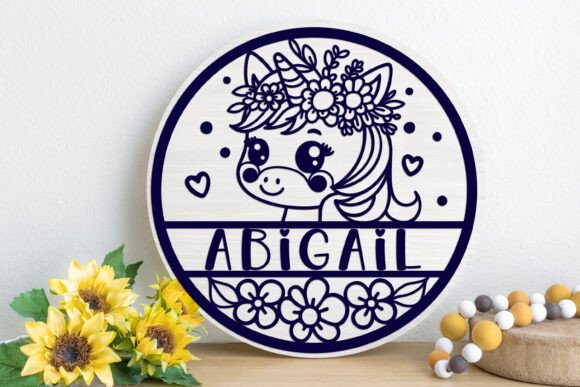 Download Unicorn Name Sign Svg LASER Cut - Sign Collection