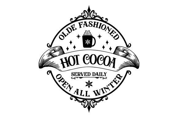 Download Hot Cocoa Christmas Vintage Sign SVG EPS - Sign Collection