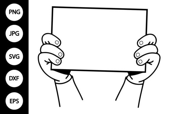 Download Hands Holding Blank Sign SVG - Sign Collection