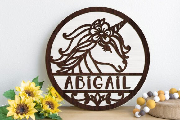 Download Unicorn Name Sign Svg LASER Cut - Sign Collection