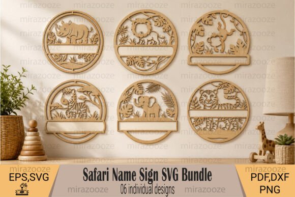Download Safari Name Sign SVG Bundle - Sign Collection
