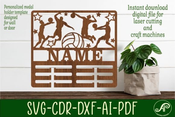 Download Volleyball Male Medal Holder Sign SVG - Sign Collection
