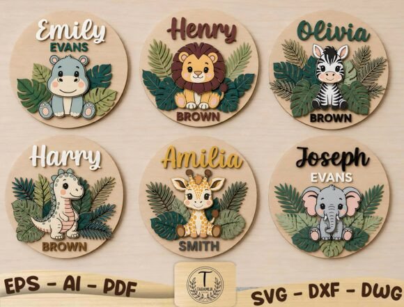 Download Personalized Nursery Name Sign Bundle - Sign Collection