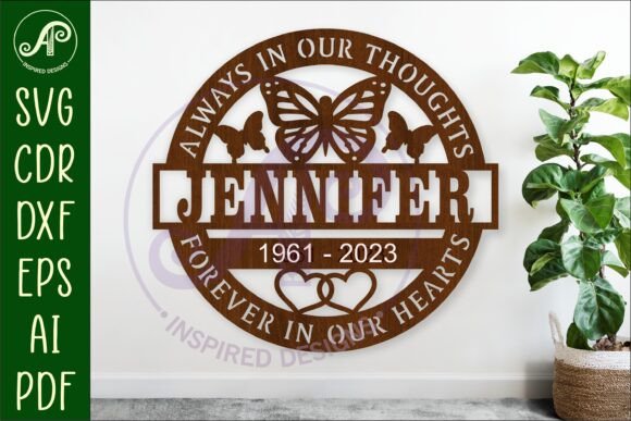 Download Memorial Butterfly Name Wall Art Sign - Sign Collection