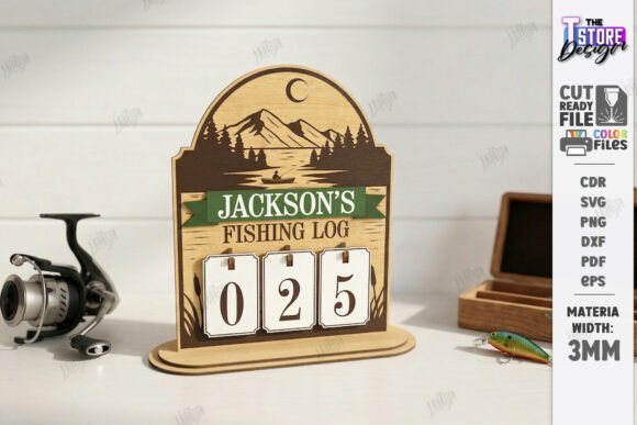Download Fishing Log Tracker Laser Cut Design|CNC - Sign Collection