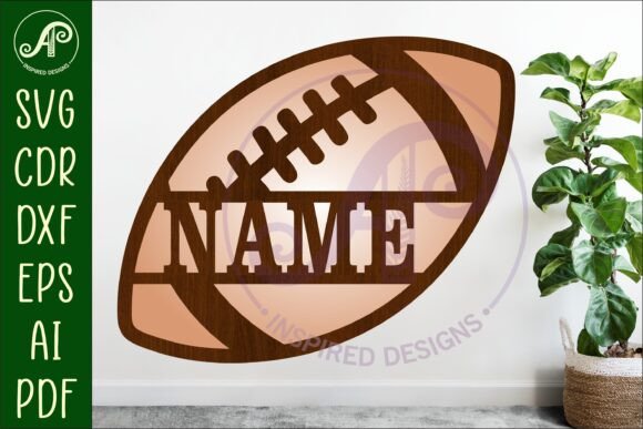 Download Football Name Wall Art Sign, SVG - Sign Collection