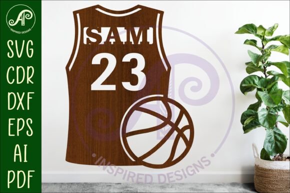 Download Basketball Shirt Name Sign Svg Laser Cut - Sign Collection