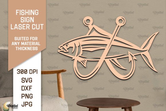 Download Fishing Sign LaserCut. Fishing Decor SVG - Sign Collection