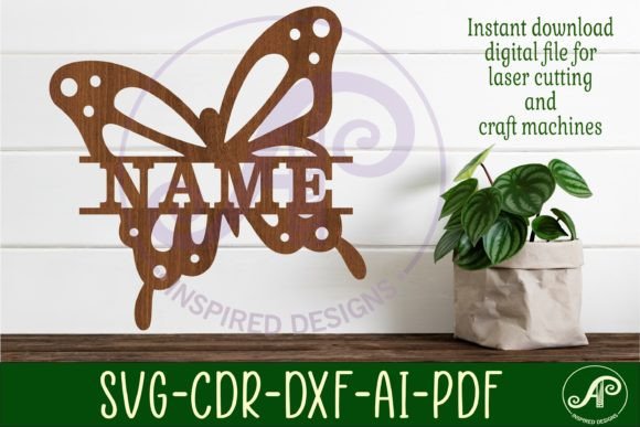 Download Butterfly Name Sign Svg Laser Cut - Sign Collection