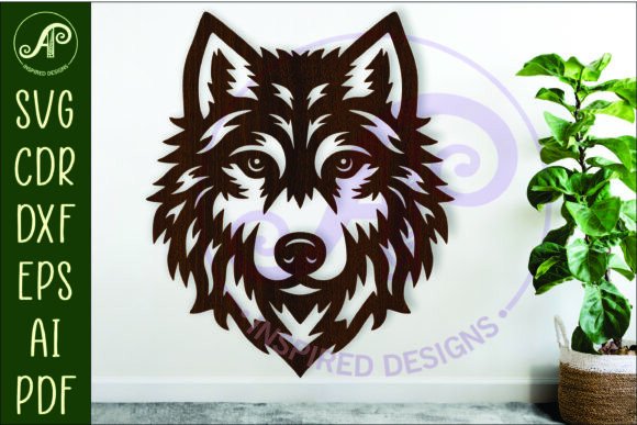 Download Wolf Face Wall Art Sign, SVG File Vector - Sign Collection