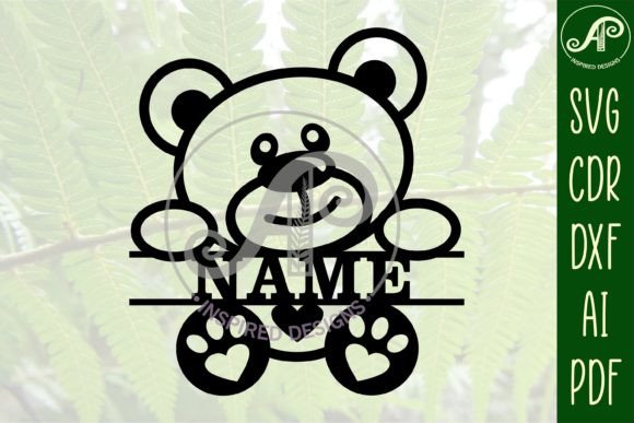 Download Teddy Bear Name Sign SVG - Sign Collection