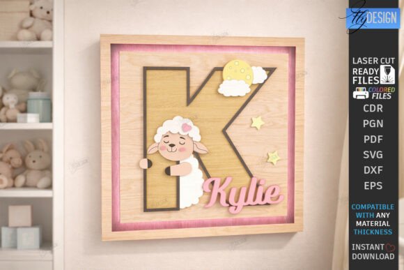 Download Nursery Name Sign Alphabet Laser Cut - Sign Collection