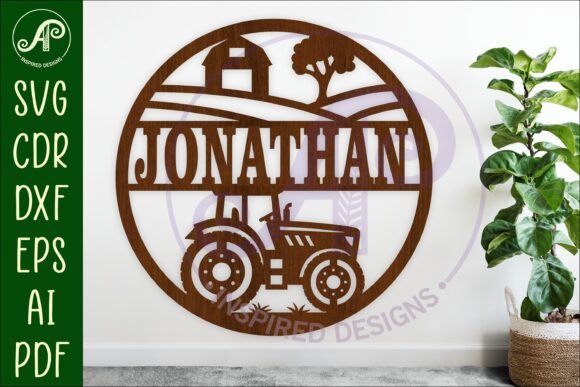 Download Tractor Farm Name Sign Svg Laser - Sign Collection