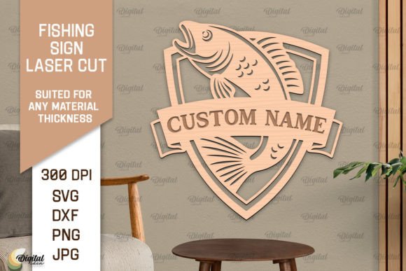 Download Fishing Sign LaserCut. Fishing Decor SVG - Sign Collection